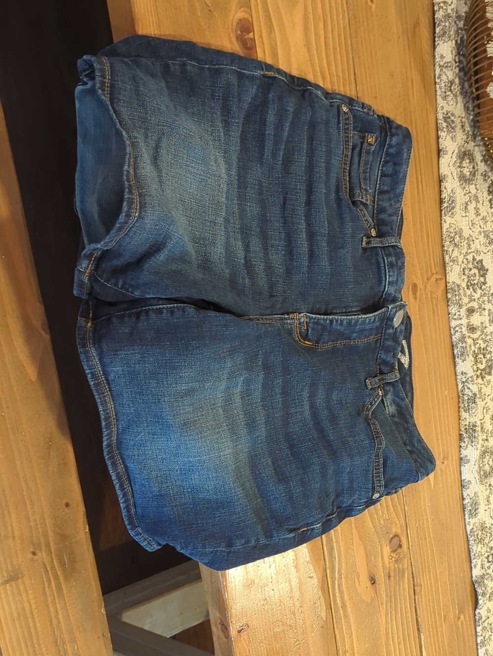 7 For All Mankind Blue Denim Women's Shorts